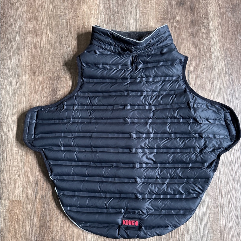 KONG Black Puffer Dog Jacket Large